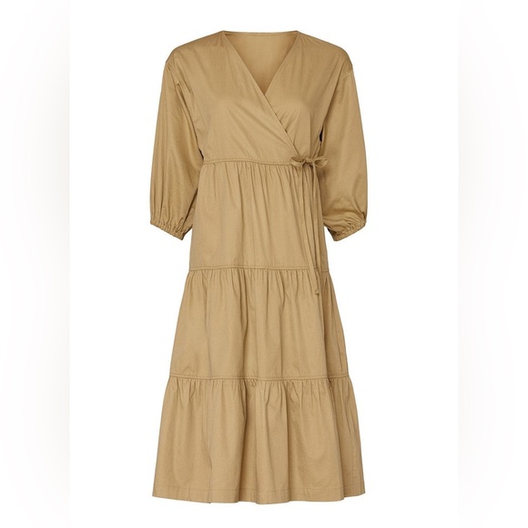 Sweet Baby Jamie | Taupe Wrap Dress size XS - Picture 5 of 5
